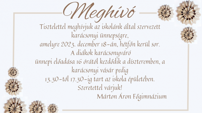 Meghívó és program